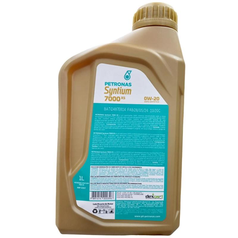 Óleo Petronas Syntium 7000 XS 0W20 100% Sintético API SP CoolTech